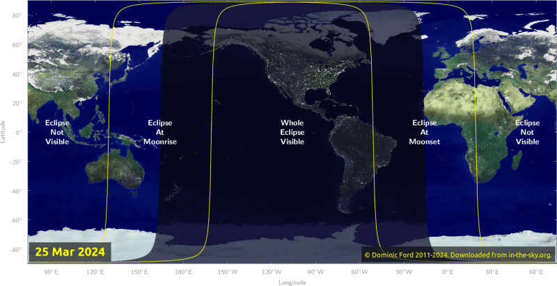 Lunar Eclipse March 2024 Map