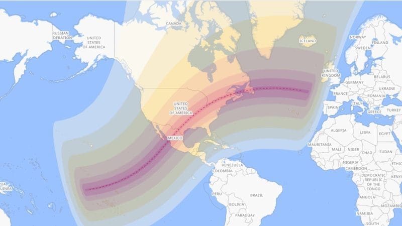 Solar Eclipse April 8, 2024 Map